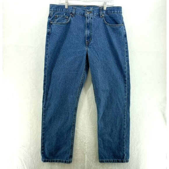 George Jeans Men's Sz 36x30 Blue Denim Medium Wash Regular Tapered Leg Mid Rise - Picture 1 of 12